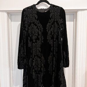 Maternity Taylor Black Velvet Dress